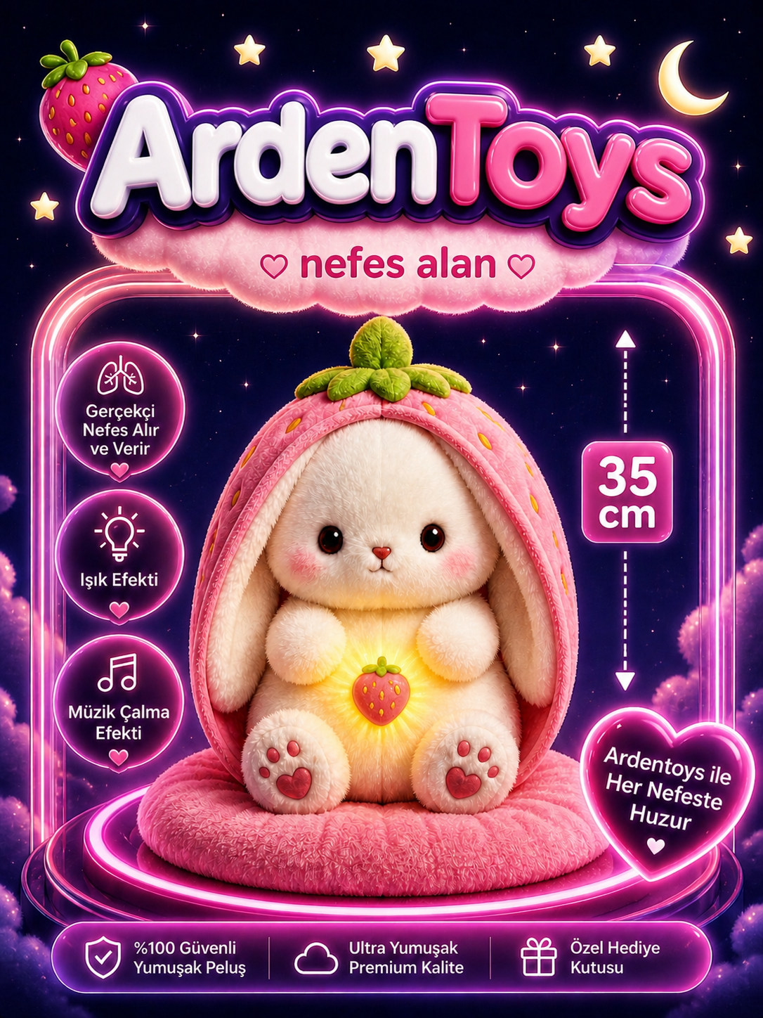 Nefes Alan Çilek Tavşan Uyku Arkadaşım