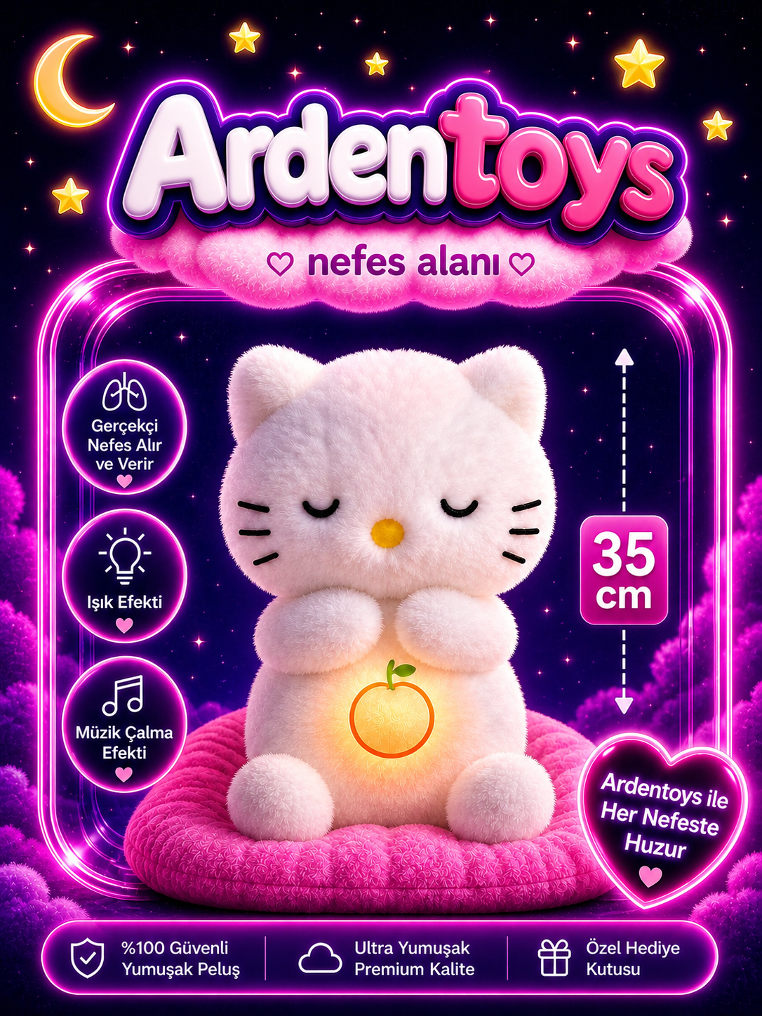 nefes alan Hello Kitty uyku arkadaşı