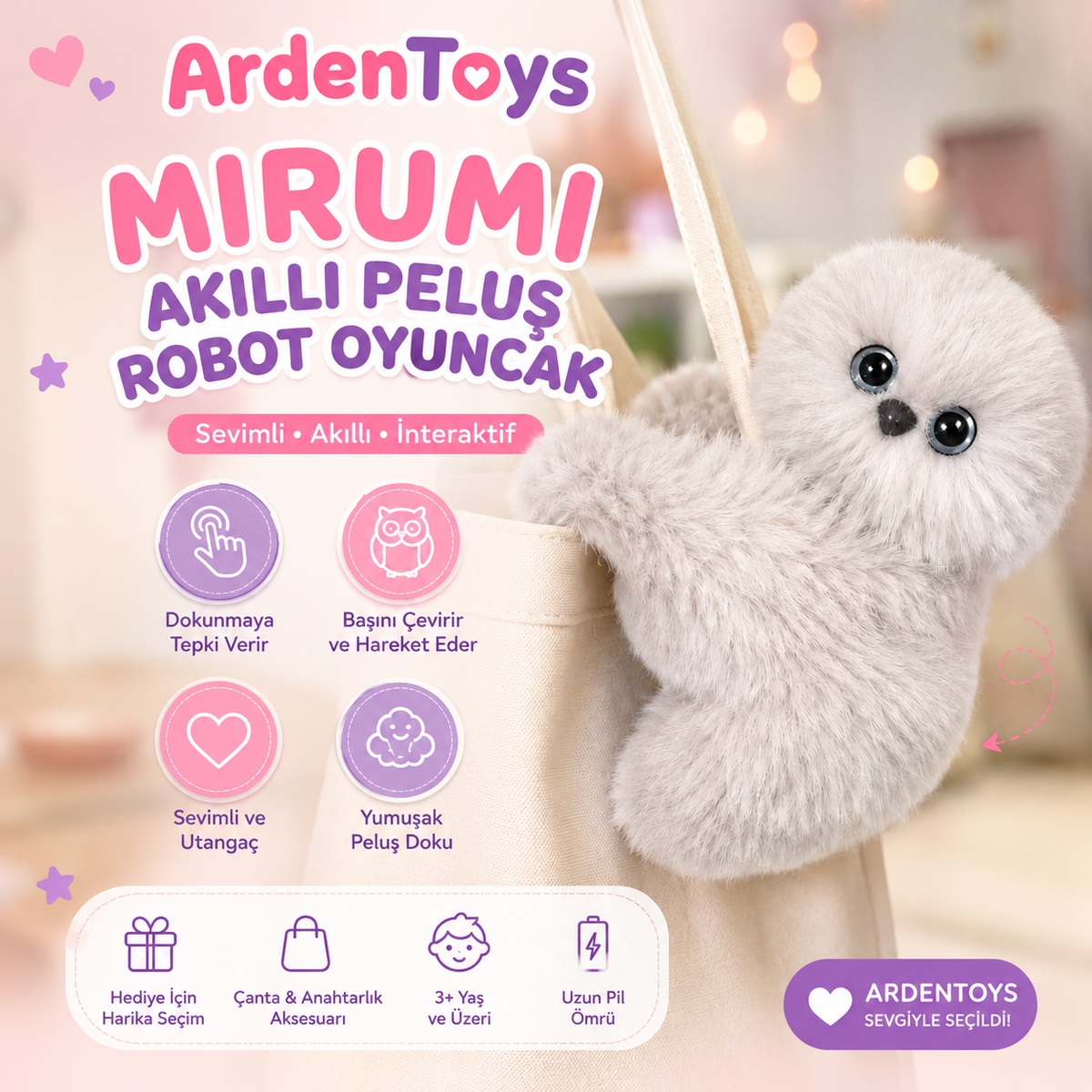Mirumi Akıllı Peluş Robot Oyuncak