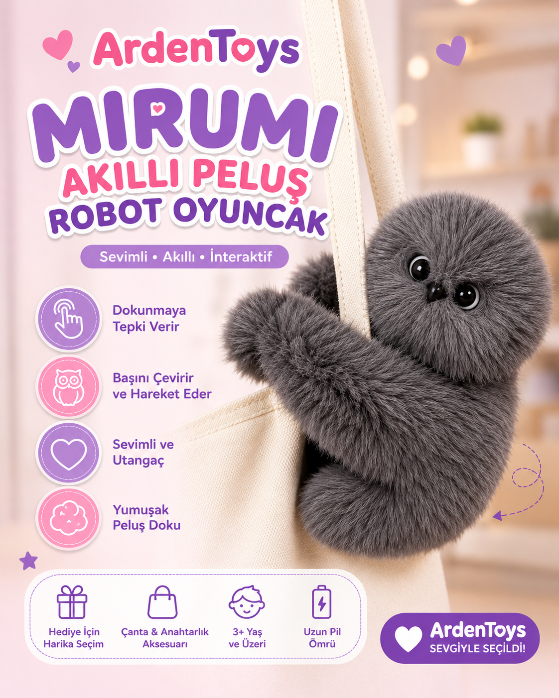 Mirumi Akıllı Peluş Robot Oyuncak